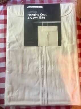 The Container Store Natural Cotton Hanging Coat & Gown Bag